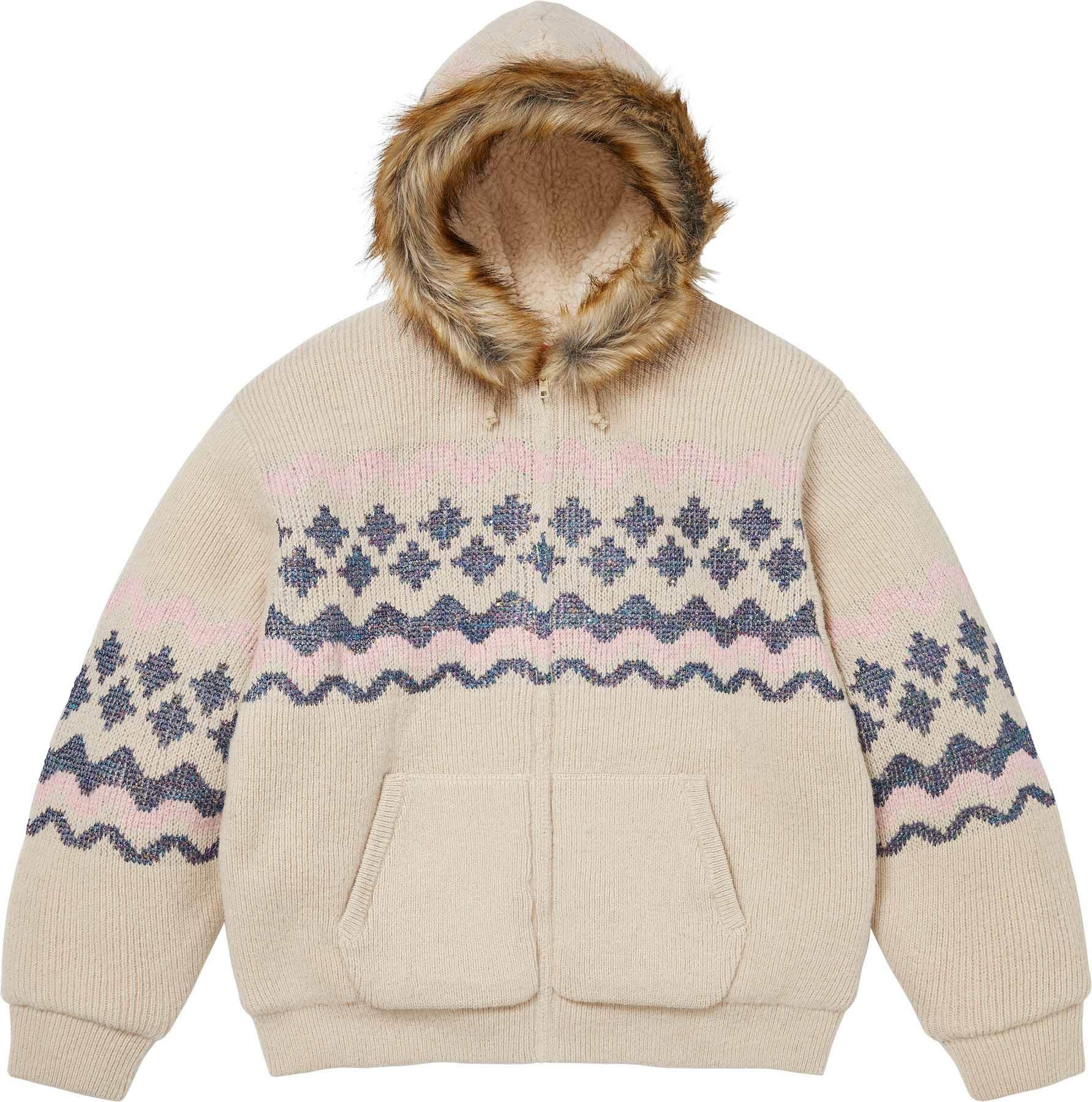 Sequin Lined Hooded Zip Up Sweater view 7